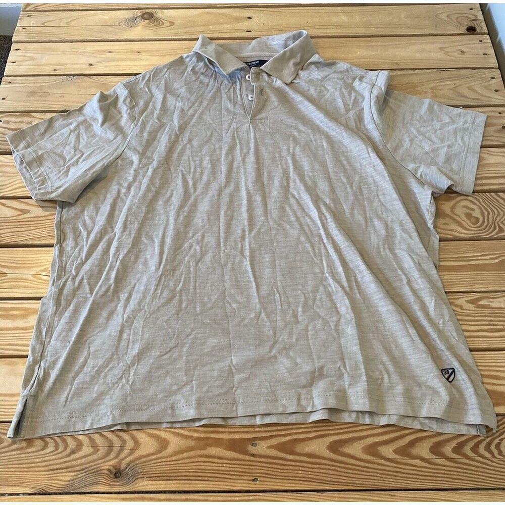 Cremieux Polo Shirt Size 2XL Men’s Beige Short Sleeve